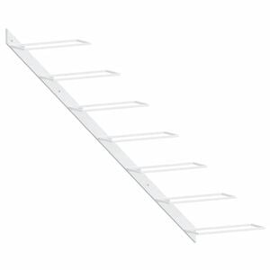 vidaXL Wijnrek voor 7 flessen wandmontage metaal wit