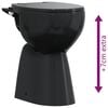 vidaXL Randloos Toilet 7 cm extra hoogte soft-close keramiek zwart