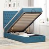 vidaXL Ottoman bed met matrassen 90x200cm fluweel donkerblauw