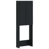 vidaXL Toiletkast EDE Zwart 66 x 25,5 x 190 cm Bewerkt hout