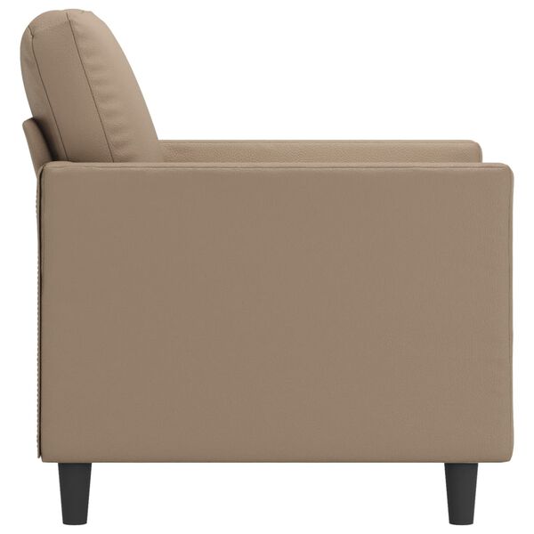 vidaXL Fauteuil 60 cm kunstleer cappuccinokleurig