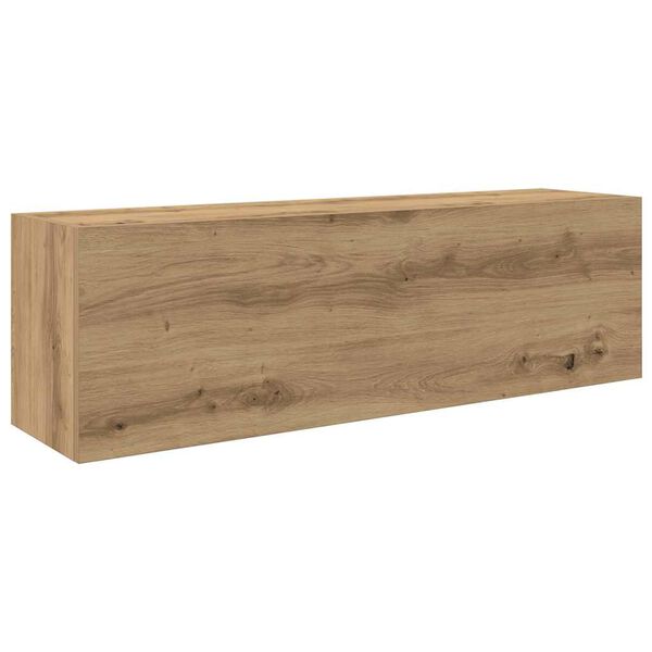vidaXL Badkamerwandkast 100x25x30cm bewerkt hout artisanaal eikenkleur
