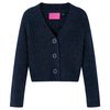 Kindervest gebreid 140 marineblauw