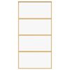 vidaXL Schuifdeur 102,5x205 cm helder ESG-glas en aluminium goudkleur