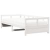 vidaXL Slaapbank met matras 80x200 cm massief grenenhout wit