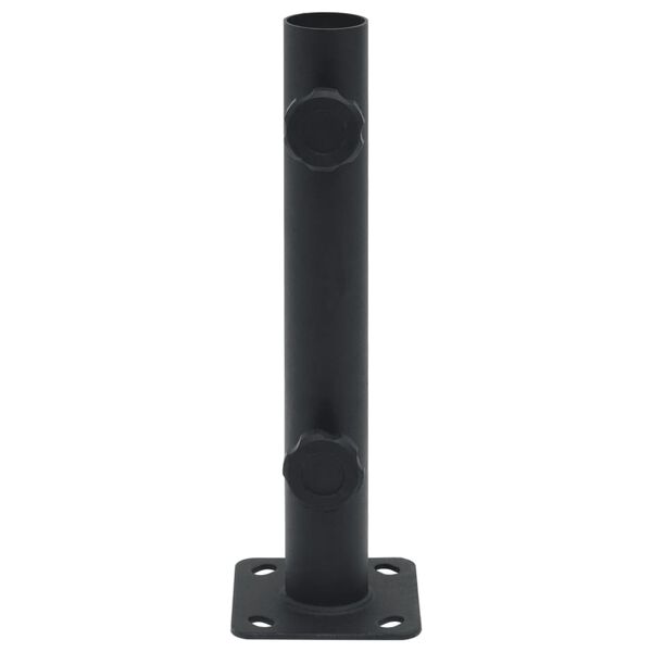 vidaXL Parasolvoet voor Ø32/34/38 mm stok staal matzwart