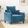 vidaXL Fauteuil 60 cm fluweel blauw