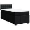 vidaXL Boxspring met matras stof zwart 100x200 cm