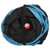 vidaXL Kattentunnel 4-voudig 132 cm polyester zwart en blauw