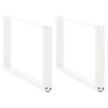 vidaXL Salontafelpoten 2 st U-vormig 70x(42-43) cm staal wit