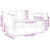 vidaXL Loveseat bank lichtgrijs 111 cm fluweel