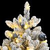 vidaXL Kunstkerstboom met scharnieren 300 LED's en kerstballen 270 cm