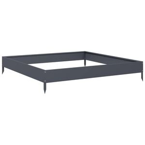 vidaXL Plantenbak verhoogd 100x100x18,5 cm staal antracietkleurig
