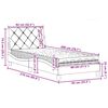 vidaXL Bed met matras stof zwart 80x200 cm