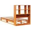 vidaXL Bed met boekenkast zonder matras hout wasbruin 100x200 cm