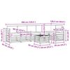 vidaXL Sofa-Sets 7 pcs Natuurlijk en Lichtgrijs Massief Acaciahout