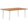 vidaXL Eettafel rechthoekig 180x120x74 cm massief eikenhout lichtbruin
