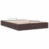 vidaXL Bedframe zonder matras 140x190 cm stof donkerbruin