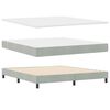 vidaXL Boxspringbed met matras Lichtgrijs 180 x 200 cm Fluweel