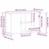 vidaXL Dressoir met plank Oudhout 88,5 x 30,5 x 55,5 cm Bewerkt hout