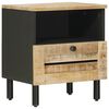 vidaXL Nachtkastje Naturel 40 x 33 x 46 cm Massief Mango Hout