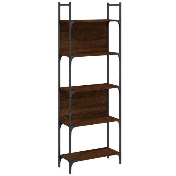vidaXL Boekenkast 155,5x24x166,5 cm bewerkt hout bruin eikenkleur