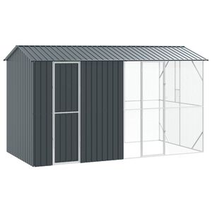 vidaXL Vogelkooi Antraciet 430 x 208 x 247 cm Gegalvaniseerd staal