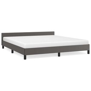 vidaXL Bedframe met hoofdeinde zonder matras 160x200 cm grijs