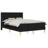 vidaXL Bedframe met matras met hoofdeinde Zwart 140 x 190 cm Stof
