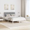vidaXL Bedframe Lichtgrijs 140 x 190 cm Massief grenenhout