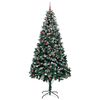 vidaXL Kunstkerstboom Groen 240 cm PVC en Staal en Kunststof