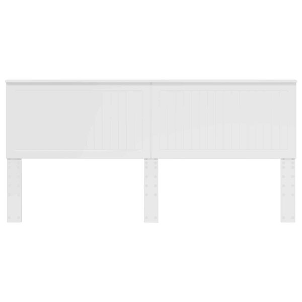vidaXL Hoofdbord met hoofdeinde Glanzend Wit 200 cm Bewerkt hout