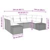vidaXL Tuin Sofa Set met kussen 6 pcs Zwart poly rattan