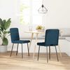 vidaXL Eetkamerstoelen 2 st fluweel blauw