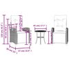 vidaXL 3-delige Bistroset met kussens poly rattan lichtgrijs