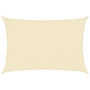 vidaXL Zonnezeil 160 g/m&sup2; 3x5 m HDPE cr&egrave;mekleurig