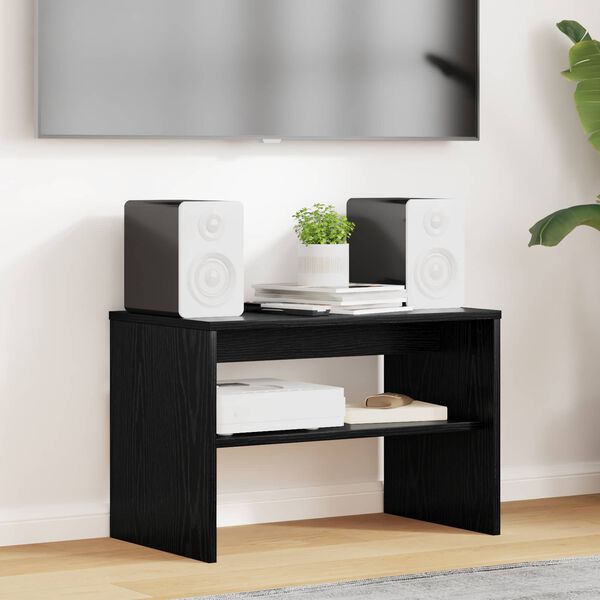 vidaXL TV-kast Zwart Eiken 60 x 35 x 40 cm Bewerkt hout