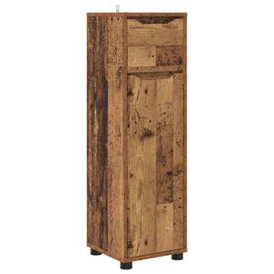 vidaXL Badkamer Kast met lade Oud Hout 30,5 x 30 x 101 cm Bewerkt hout