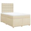 vidaXL Boxspring met matras stof cr&egrave;mekleurig 120x200 cm