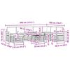 vidaXL Sofa-Sets 9 pcs Natuurlijk en Cr&egrave;me Massief Acaciahout
