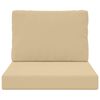 vidaXL Buiten bankkussen 2 pcs Beige Polyester