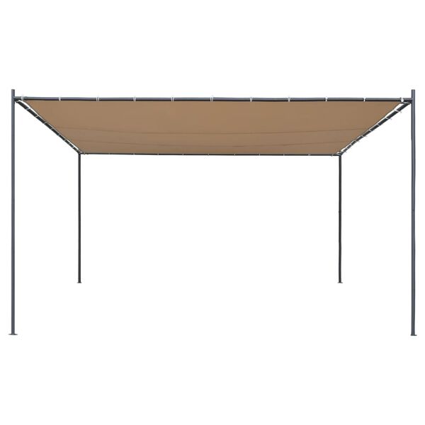 vidaXL Prieel met dak 4x4 m beige