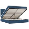 vidaXL Ottoman bed met matras 180x200cm stof blauw