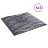 vidaXL Wandpanelen 12 pcs Stone Grey 50 x 50 cm XPS Schuim