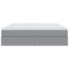 vidaXL Opslag bed met matras Lichtgrijs 160 x 200 cm Polyester