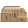 vidaXL Opbergbedframe met opslag Artisan Eiken 90 cm Bewerkt hout