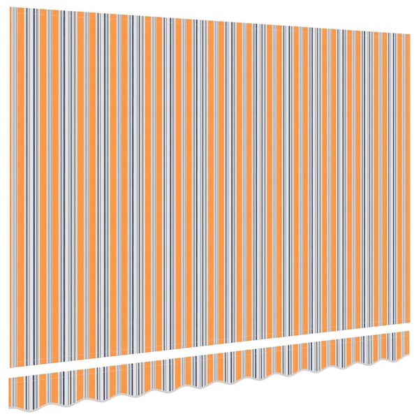 vidaXL Vervangingsdoek voor zonnescherm Blauw en Oranje 2,5 x 2 m
