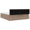 vidaXL Ottoman bed met matrassen en LED's 200x200cm kunstleer