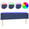 vidaXL Hoofdbord LED 203x16x78/88 cm stof blauw