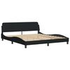 vidaXL Bedframe zonder matras "Hanko" stof zwart 180x200 cm